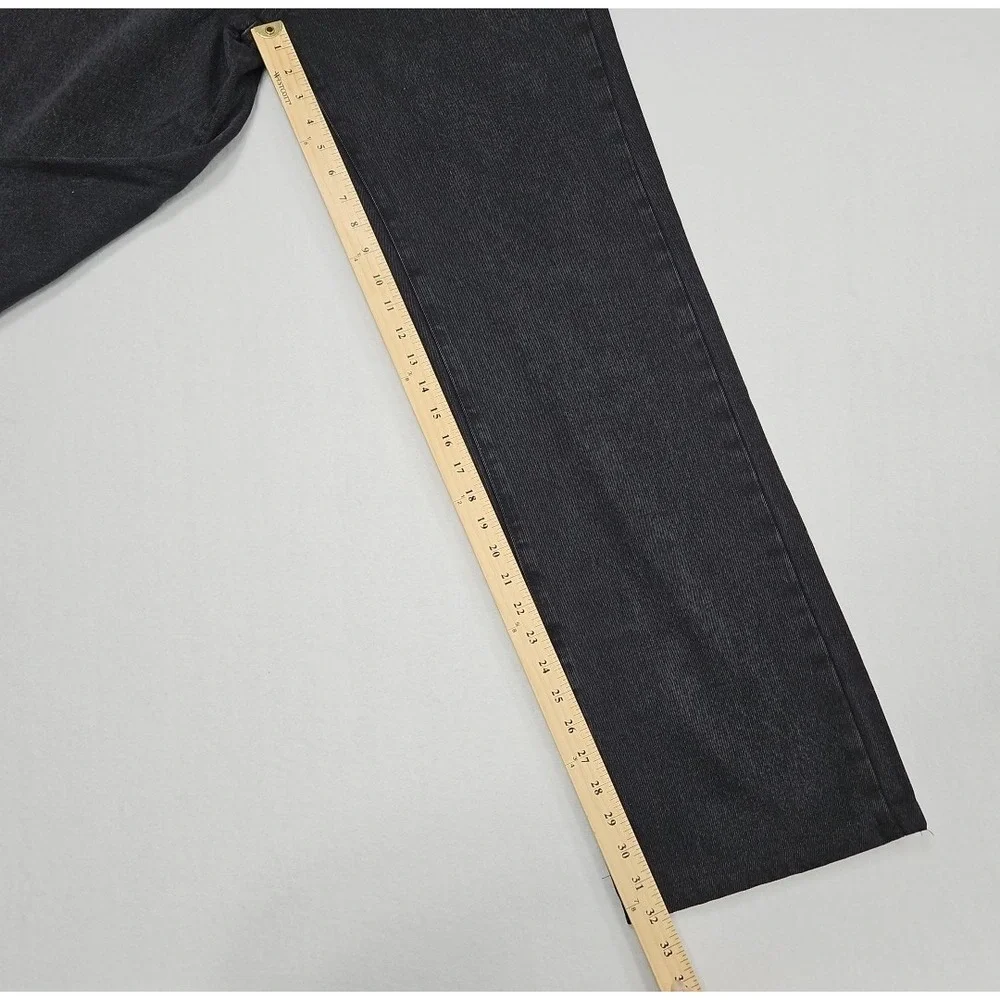 Zara Jeans Straight Fit Womens 40 Size‎ 8 Black Super High Rise Rigid Denim